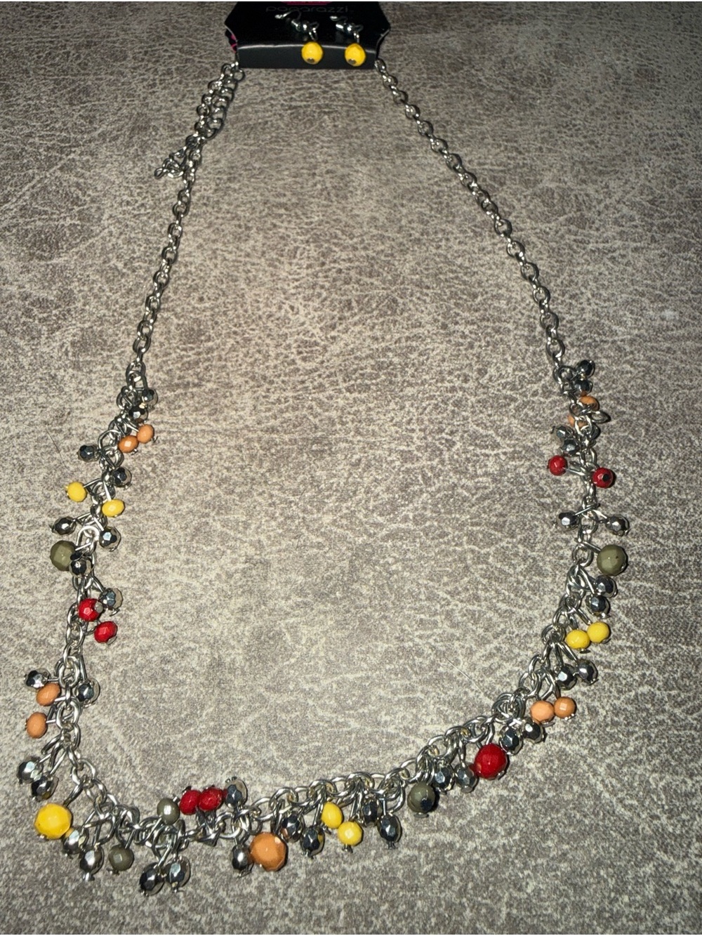 Multicolor Bead & Chain Necklace - Women Jewelry